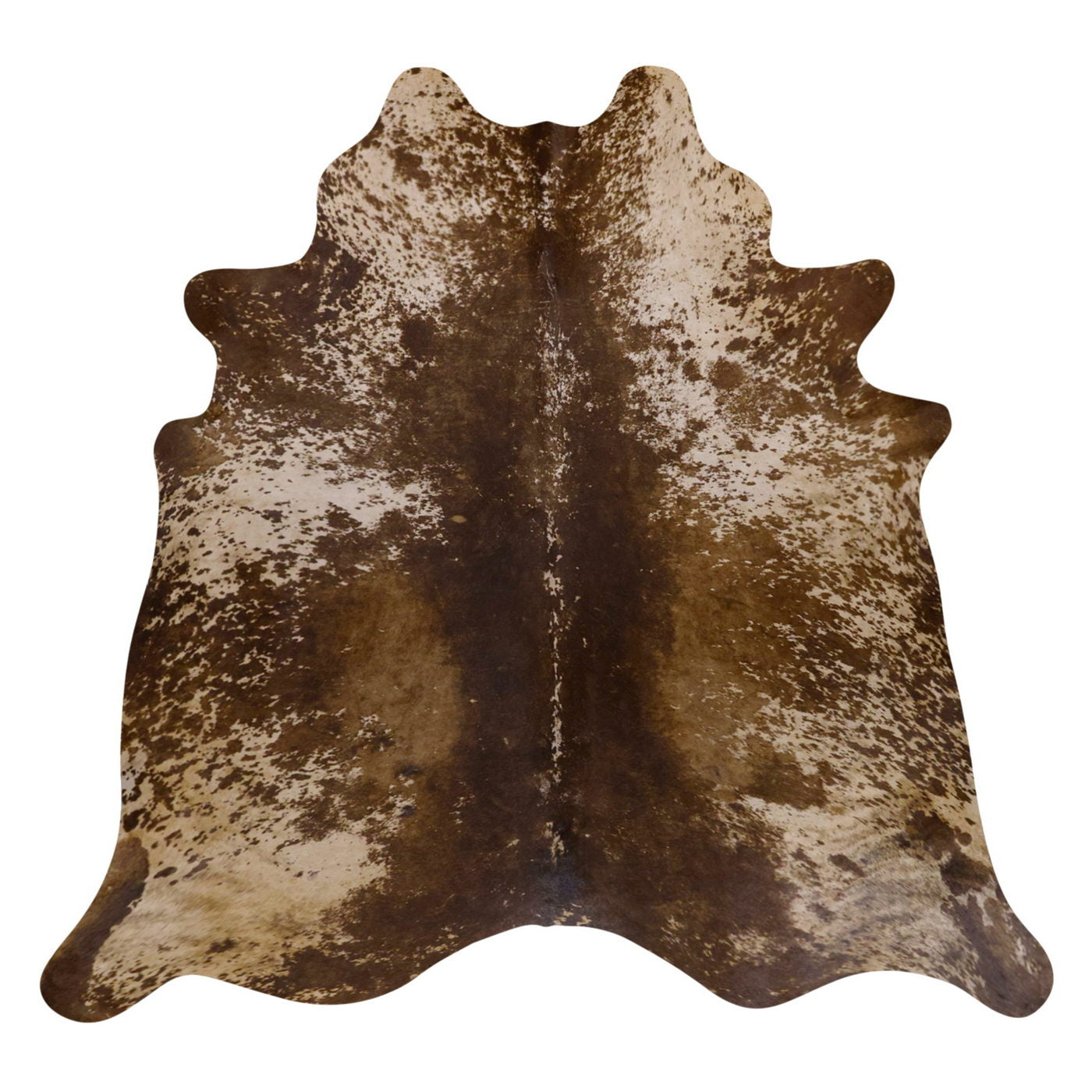 Natural Brazilian Cowhide Rug -  Chocolate, Mocha & Ivory