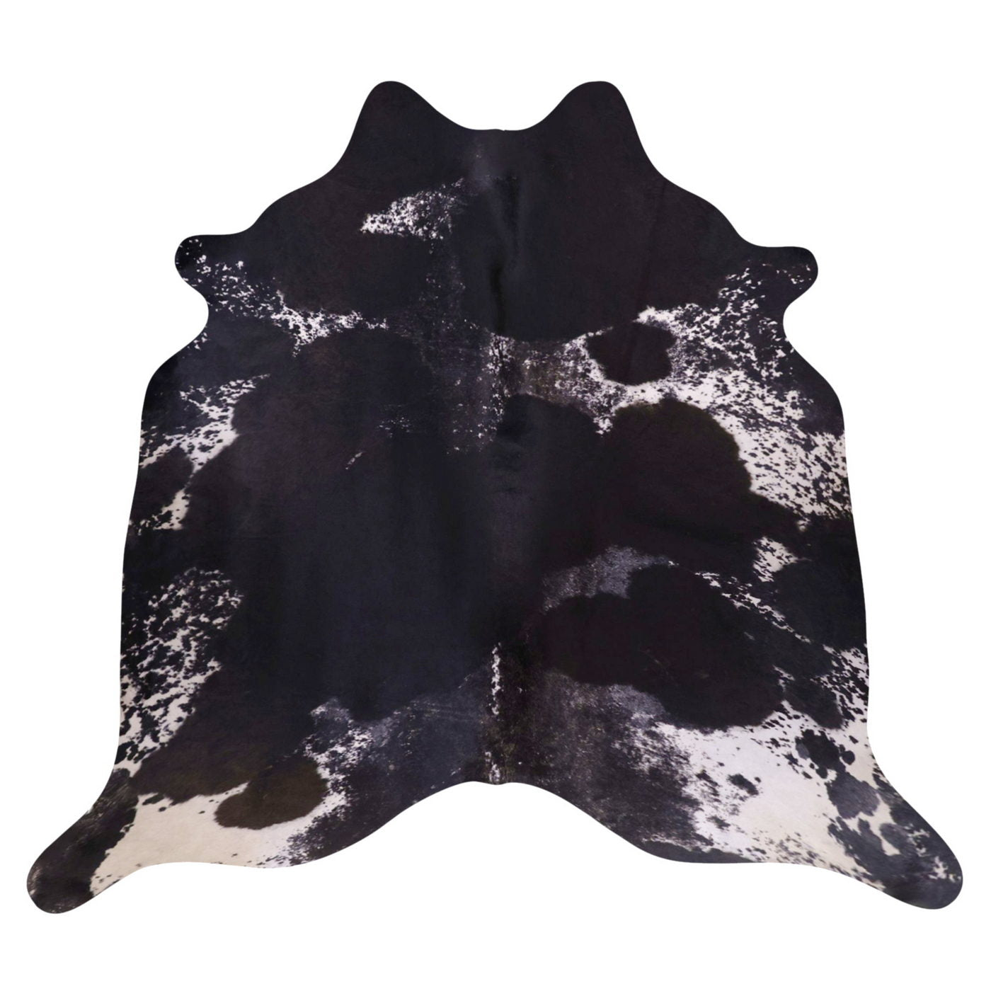 Natural Brazilian Cowhide Rug -  Espresso & Ivory