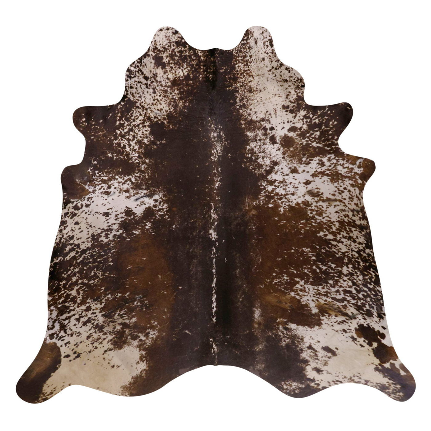 Natural Brazilian Cowhide Rug -  Chocolate, Mocha & Ivory