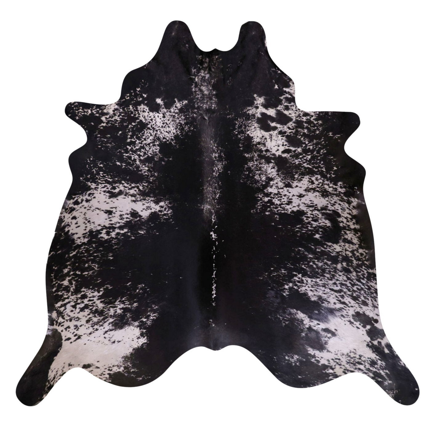 Natural Brazilian Cowhide Rug -  Espresso & Ivory