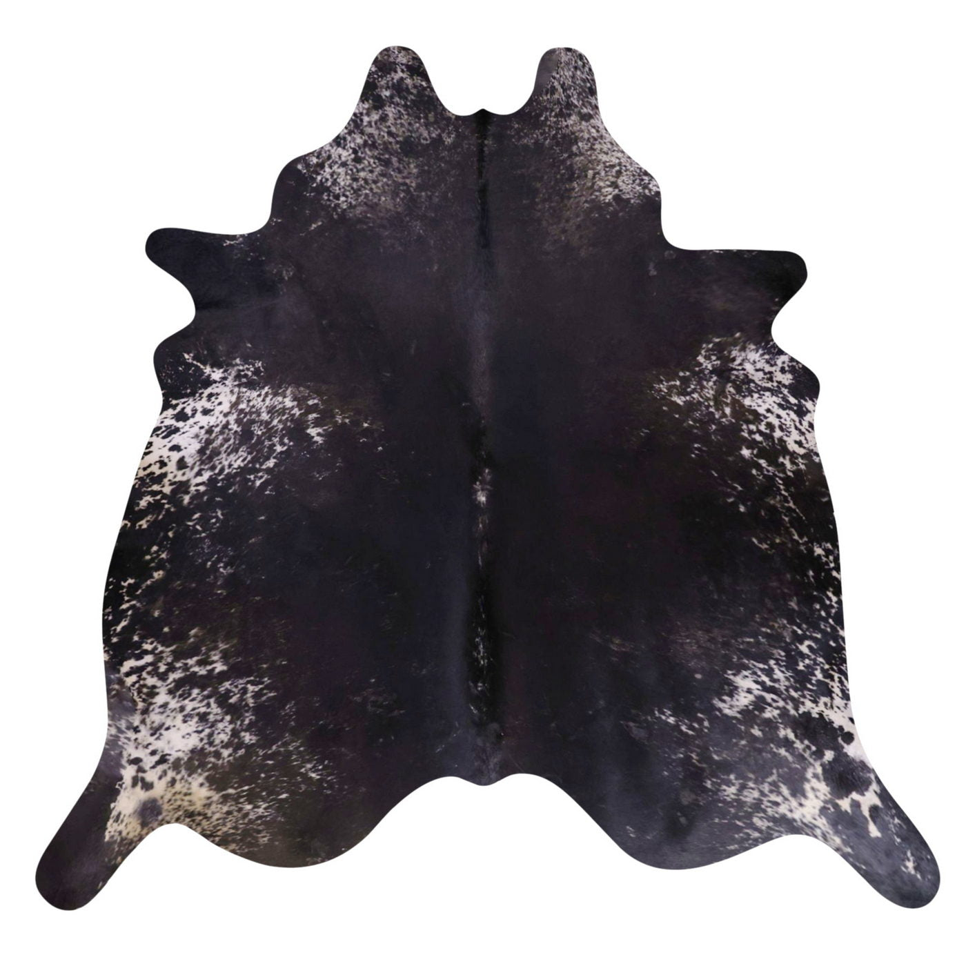 Natural Brazilian Cowhide Rug -  Espresso & Ivory