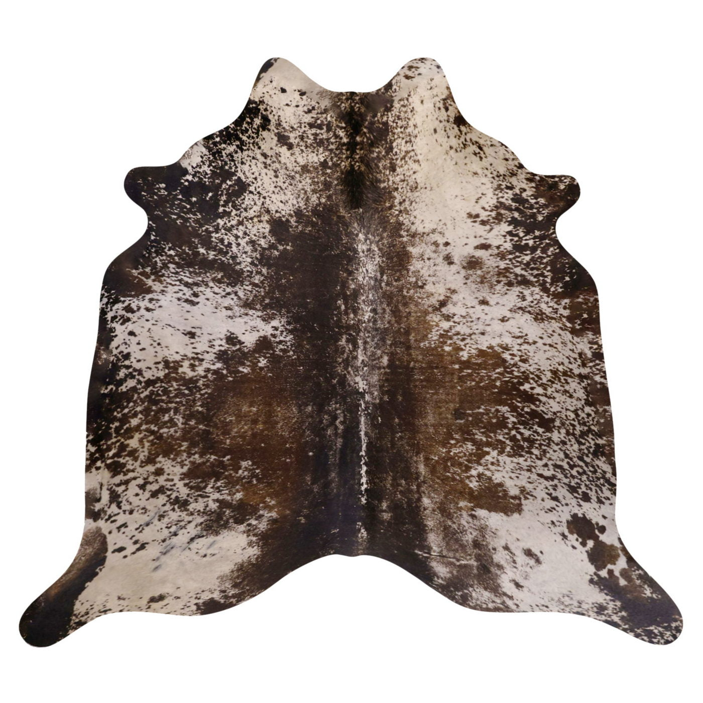 Natural Brazilian Cowhide Rug -  Chocolate, Mocha & Ivory