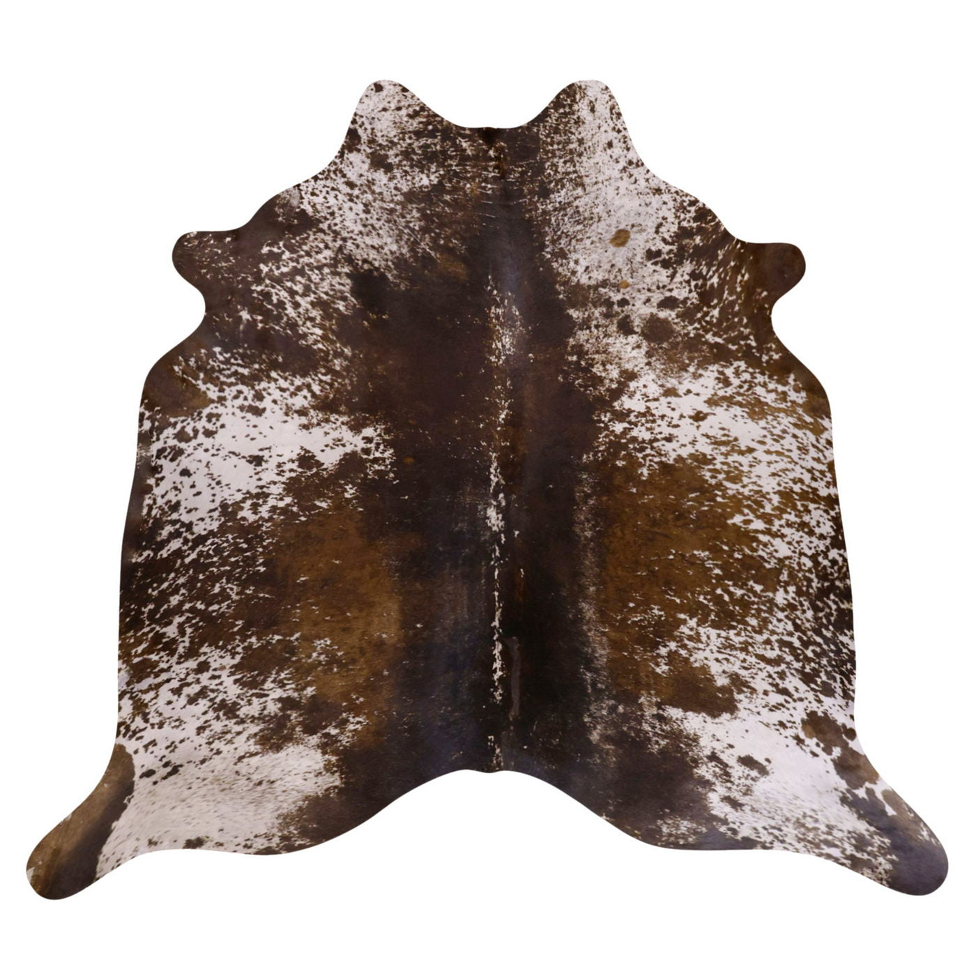 Natural Brazilian Cowhide Rug -  Chocolate, Mocha & Ivory