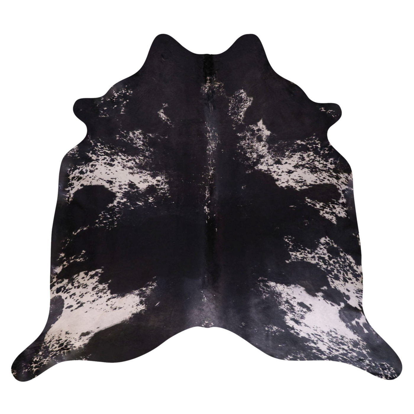 Natural Brazilian Cowhide Rug -  Espresso & Ivory