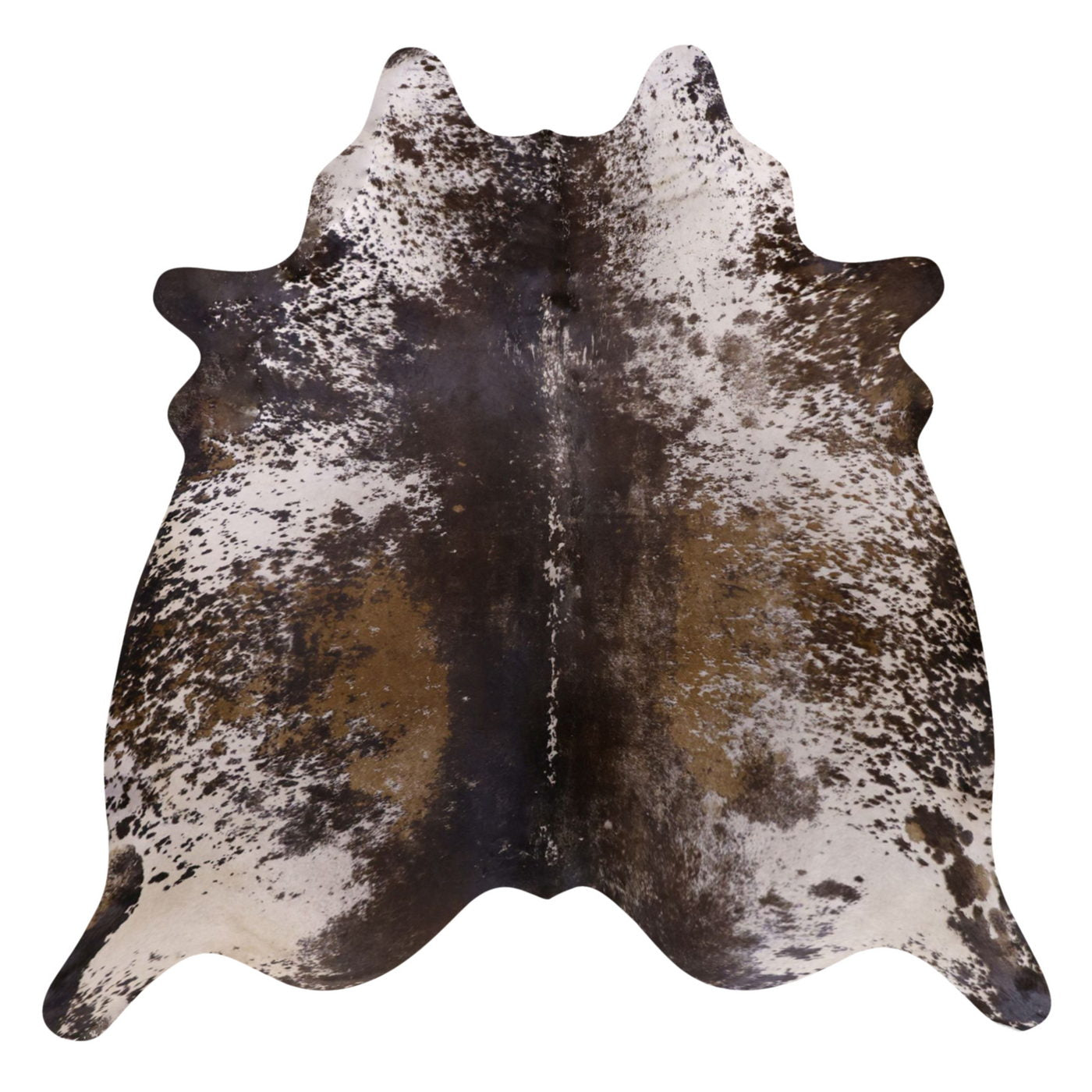Natural Brazilian Cowhide Rug -  Chocolate, Mocha & Ivory