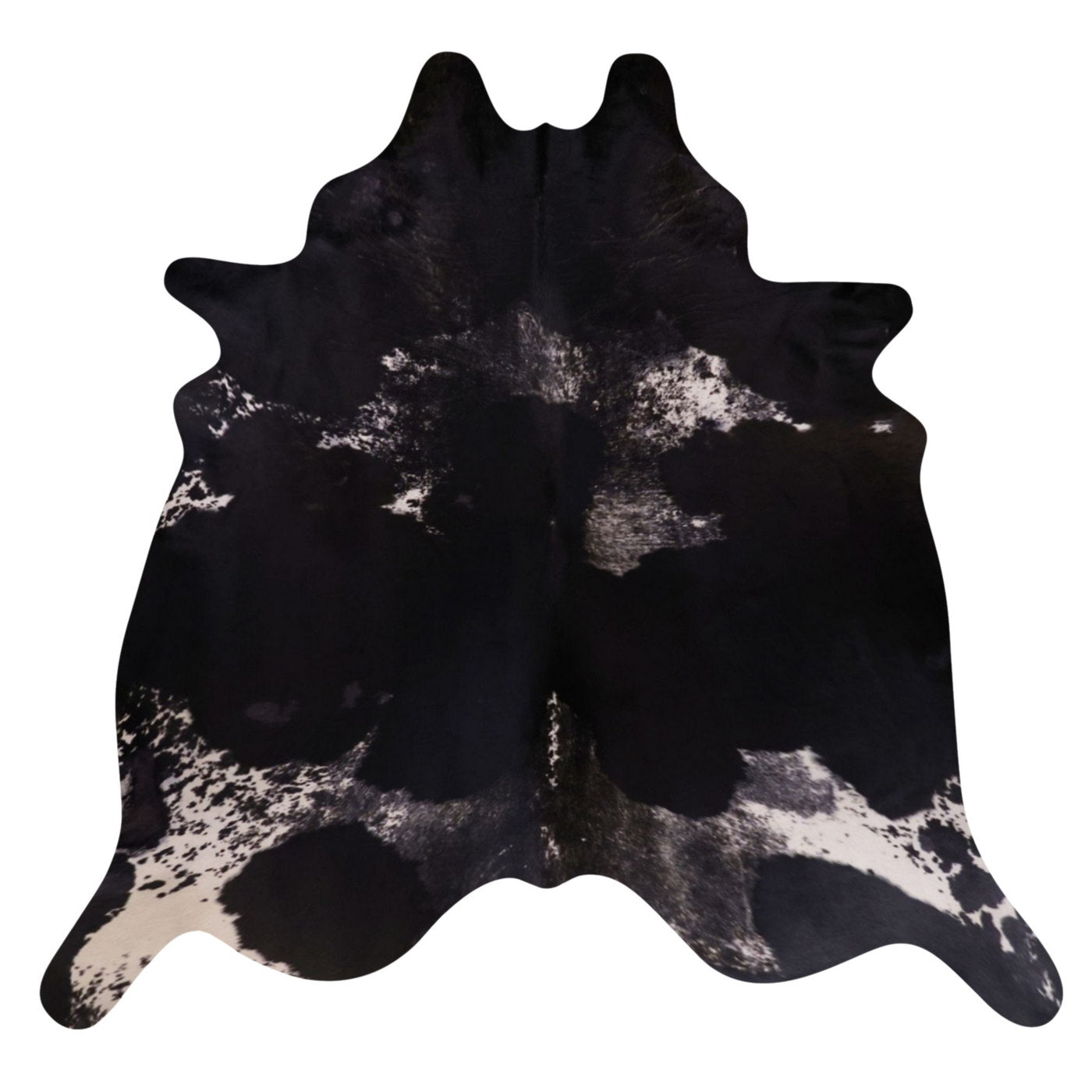 Natural Brazilian Cowhide Rug -  Espresso & Ivory