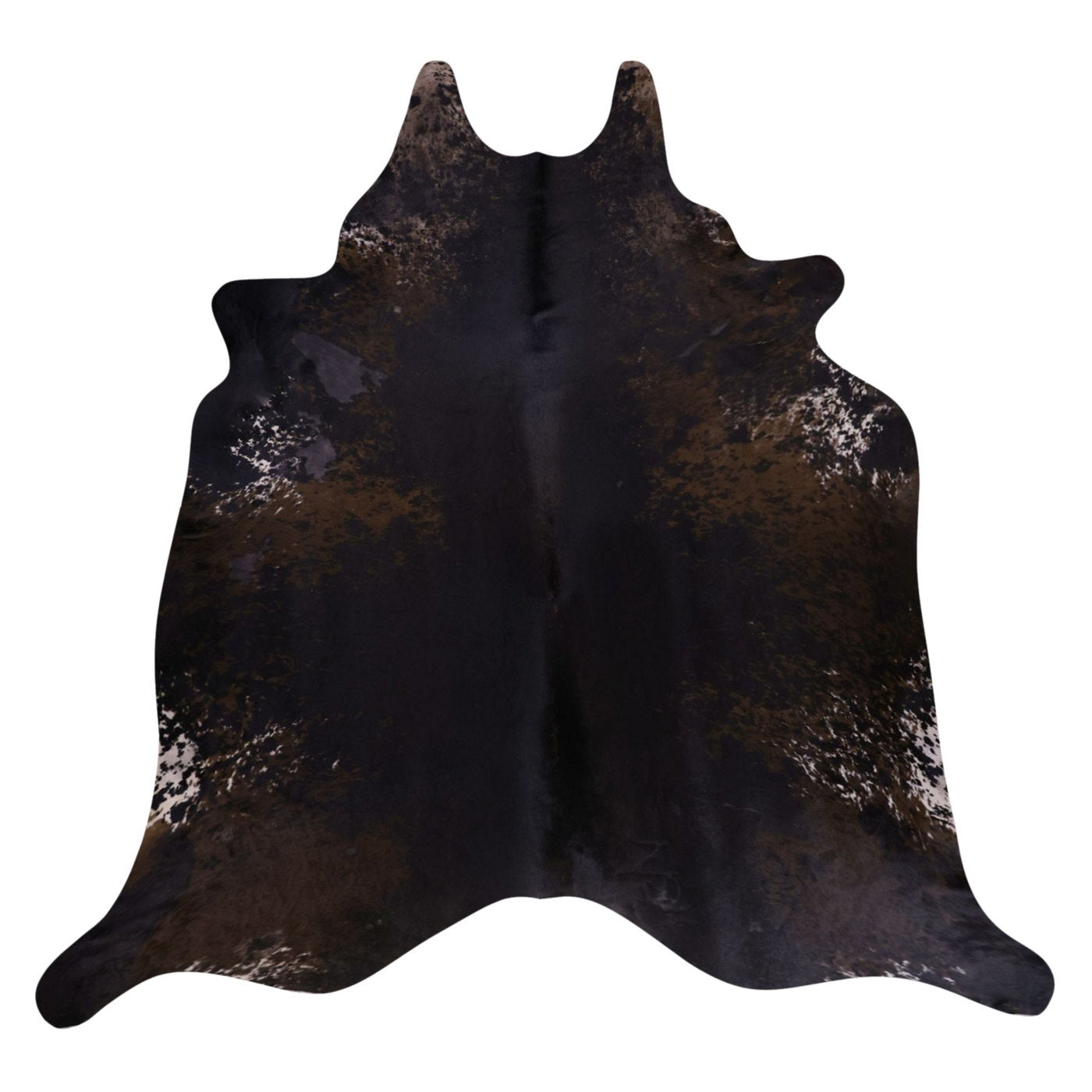 Natural Brazilian Cowhide Rug -  Espresso & Ivory