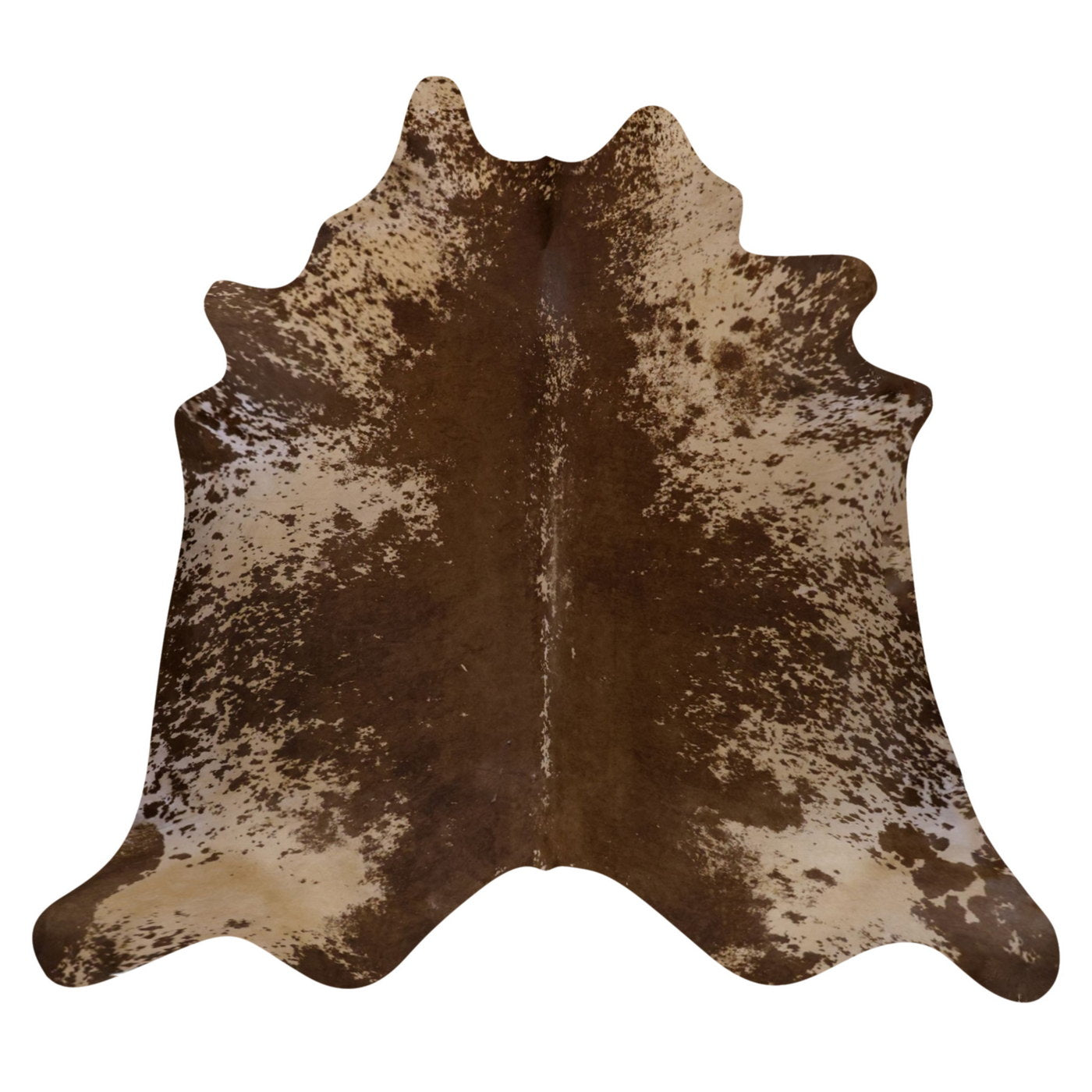 Natural Brazilian Cowhide Rug -  Mocha & Beige