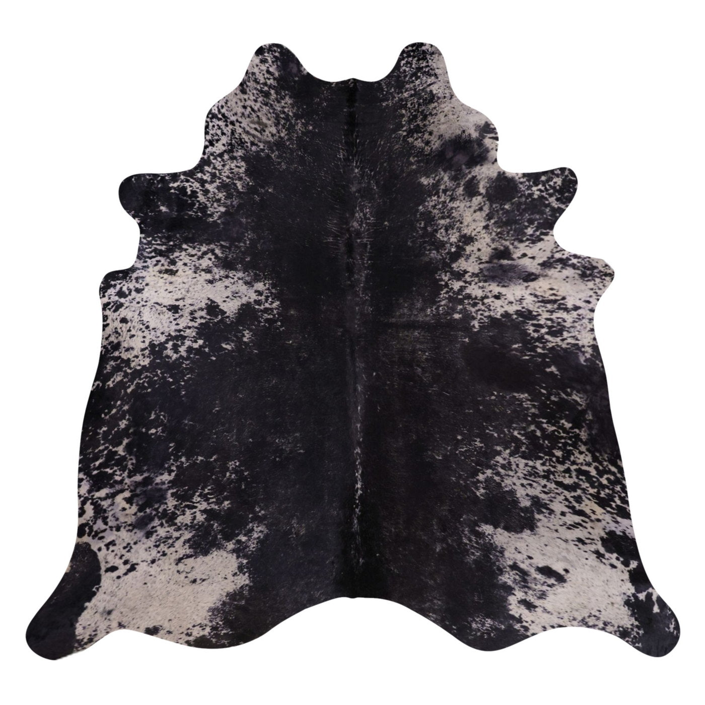Natural Brazilian Cowhide Rug -  Espresso & Ivory