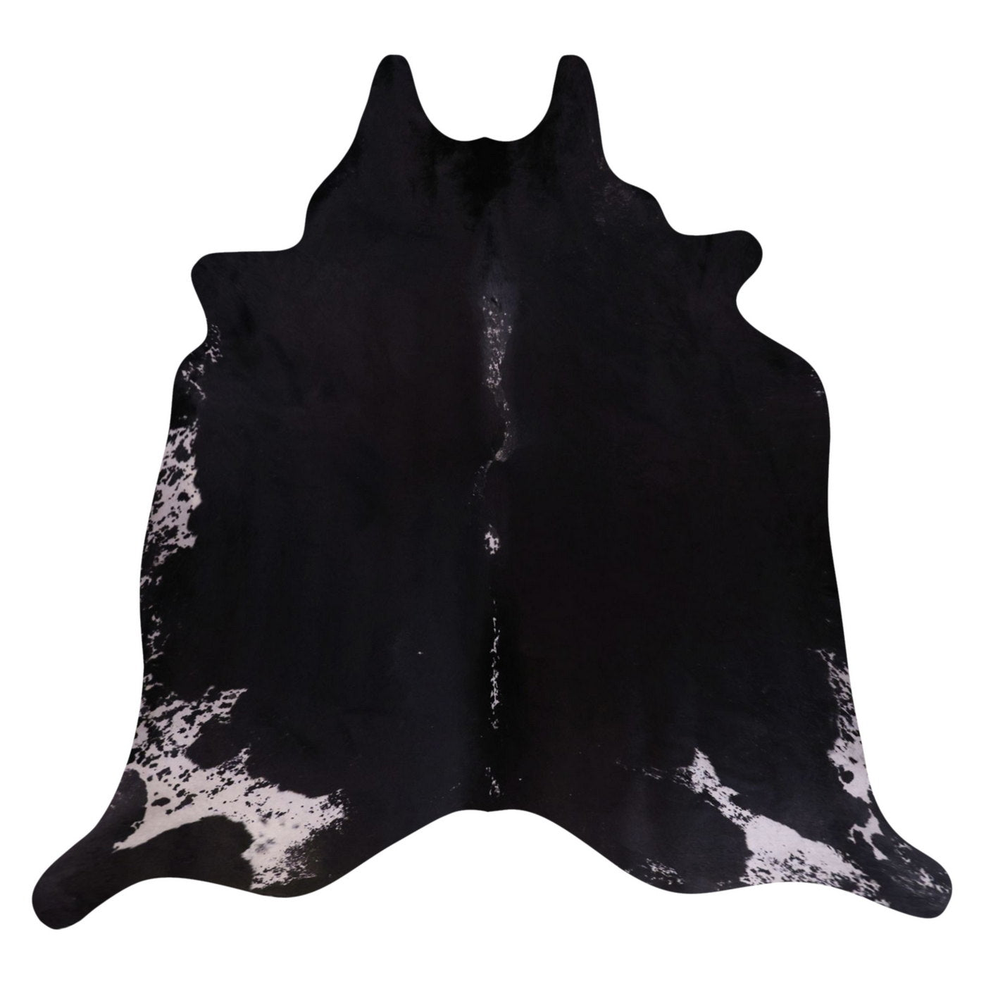 Natural Brazilian Cowhide Rug -  Espresso & Ivory