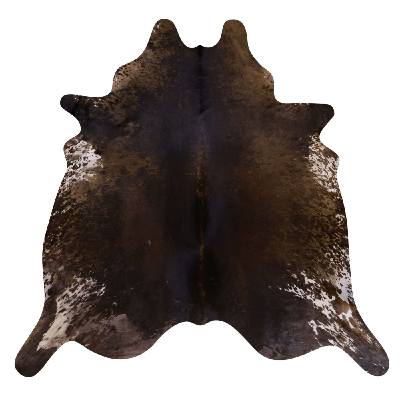 Natural Brazilian Cowhide Rug -  Mocha, Chocolate & Ivory