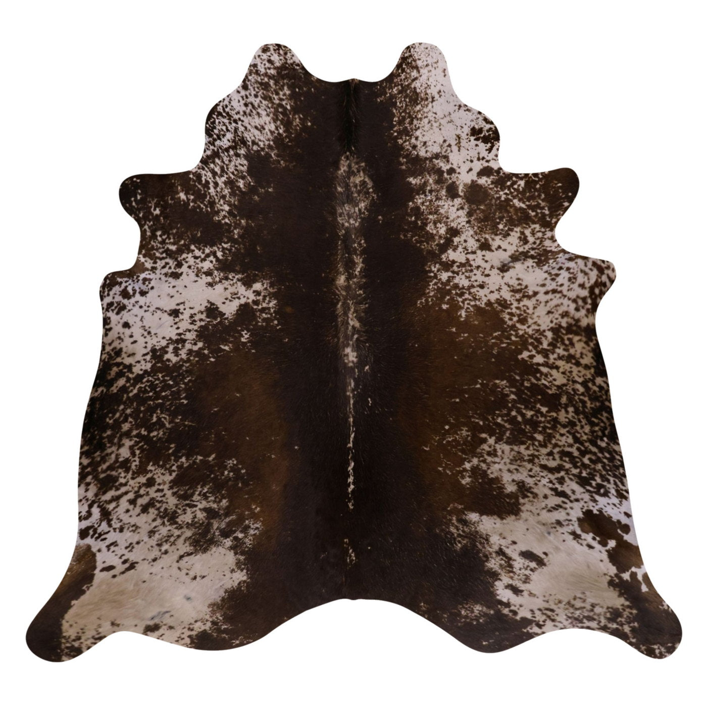 Natural Brazilian Cowhide Rug -  Mocha, Chocolate & Ivory
