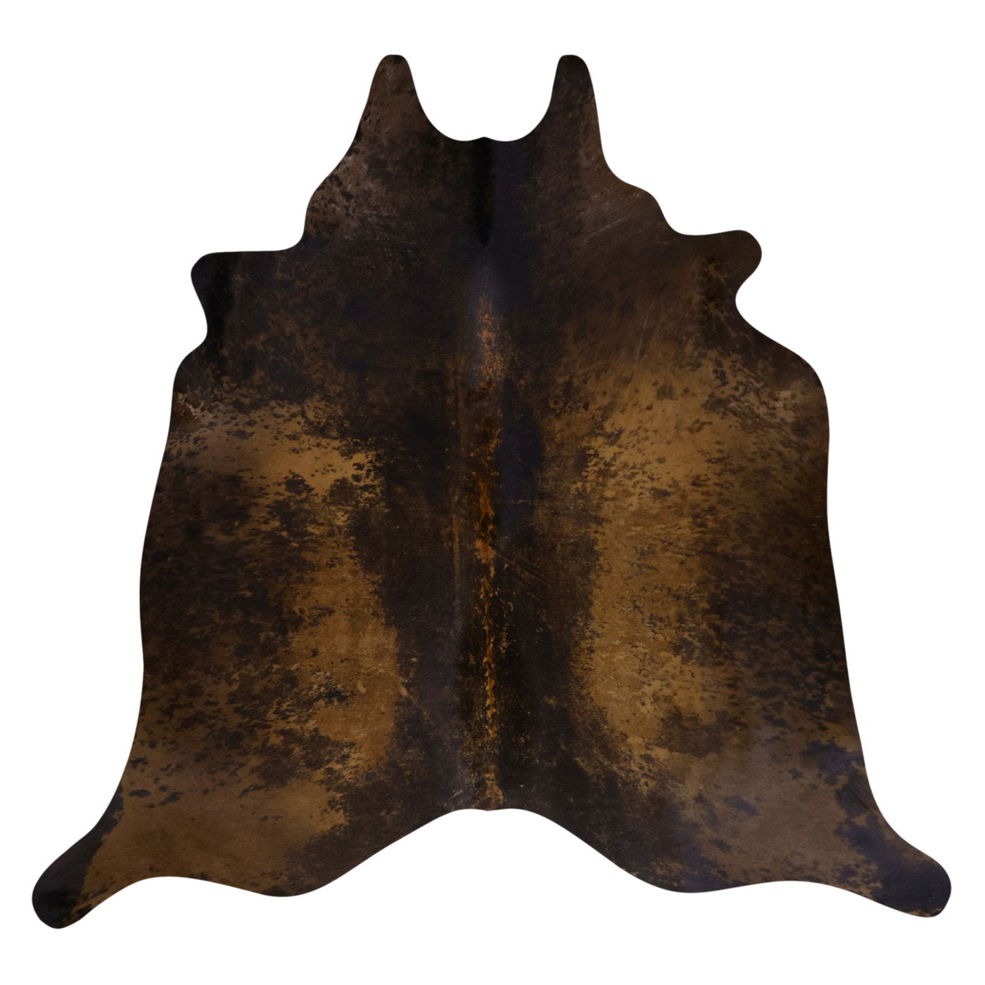 Natural Brazilian Cowhide Rug -  Mocha, Chocolate & Ivory