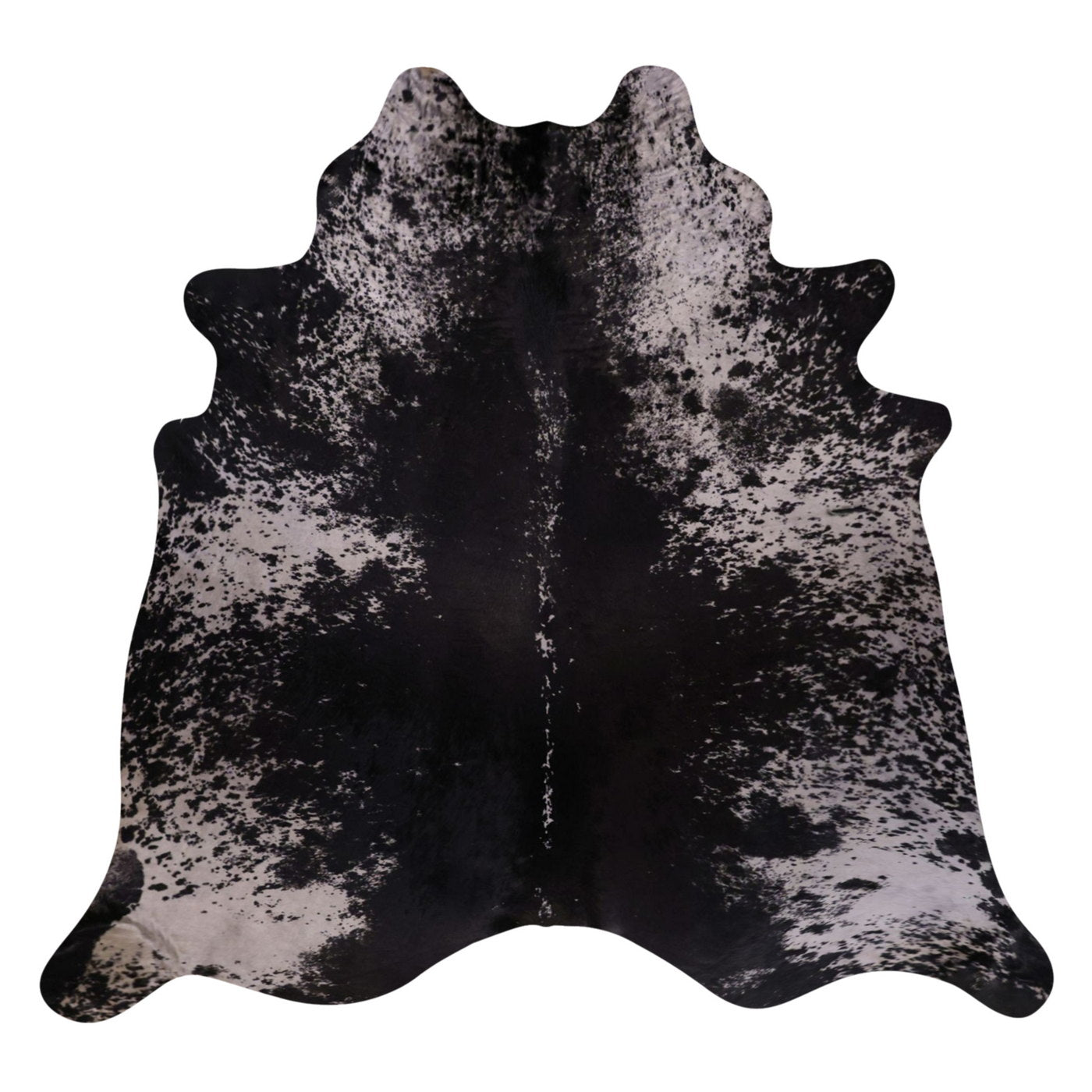 Natural Brazilian Cowhide Rug -  Espresso & Ivory