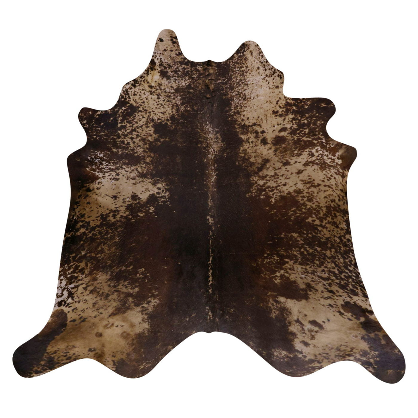 Natural Brazilian Cowhide Rug -  Chocolate, Mocha & Ivory