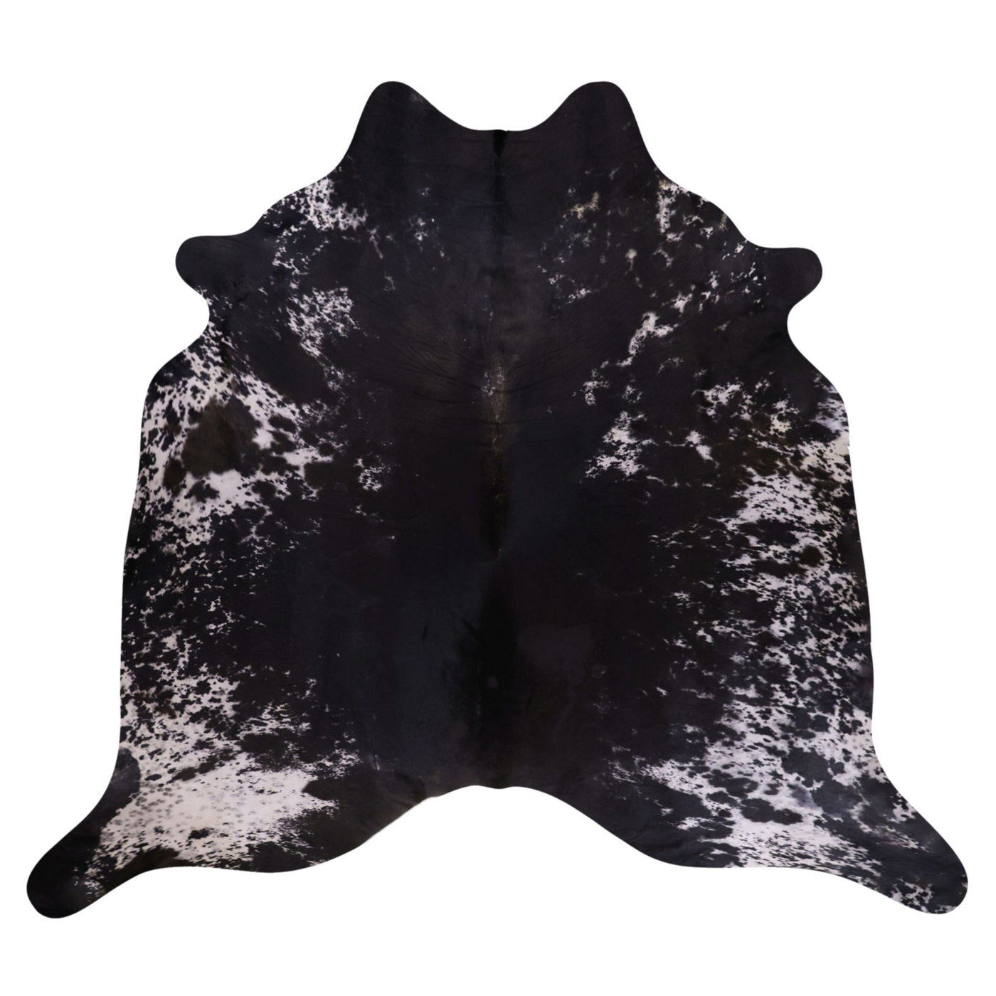 Natural Brazilian Cowhide Rug -  Espresso & Ivory