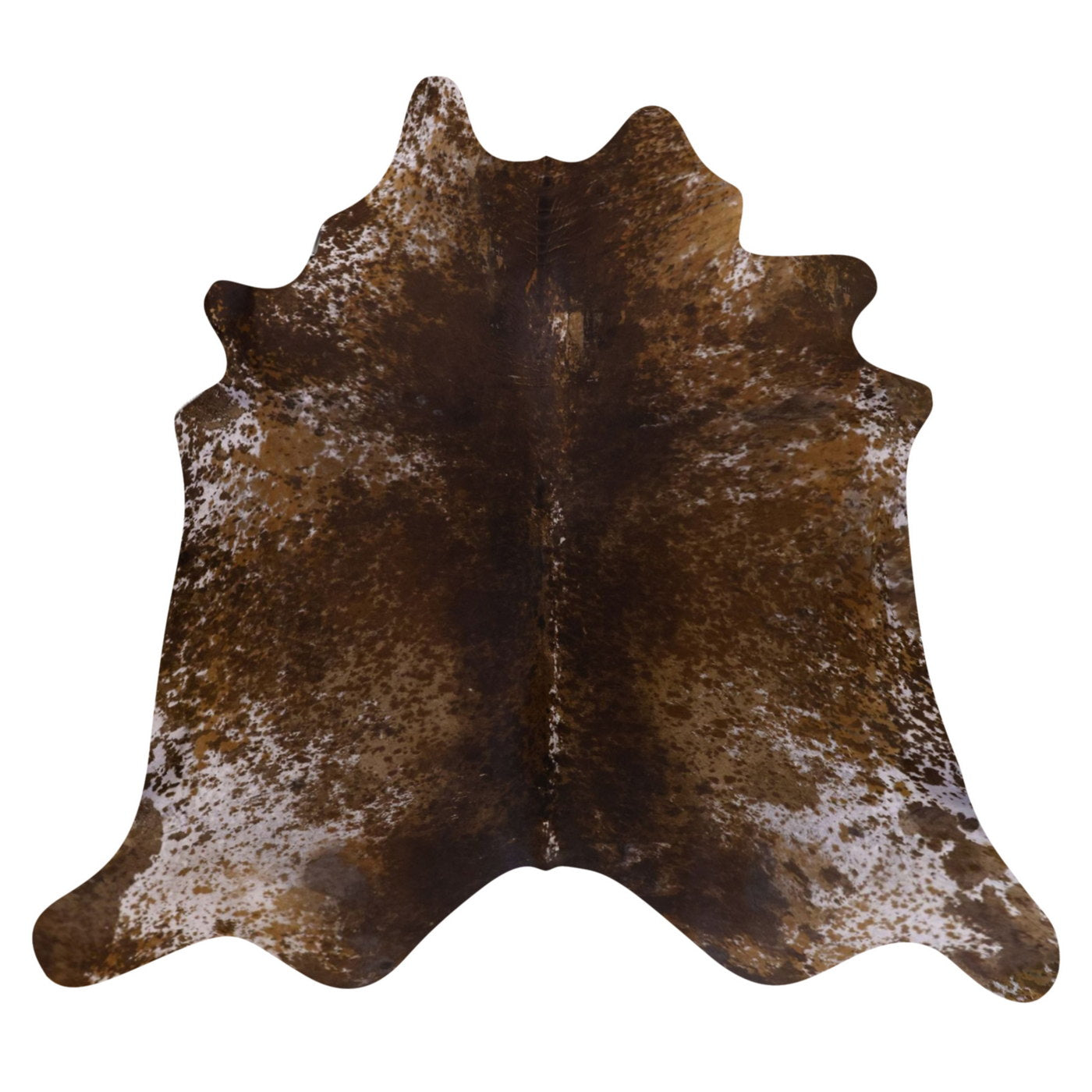 Natural Brazilian Cowhide Rug -  Mocha & Beige