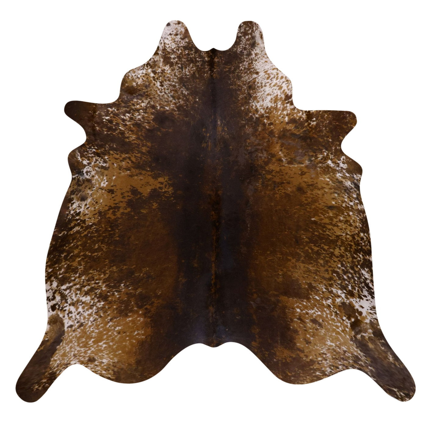 Natural Brazilian Cowhide Rug -  Mocha & Beige