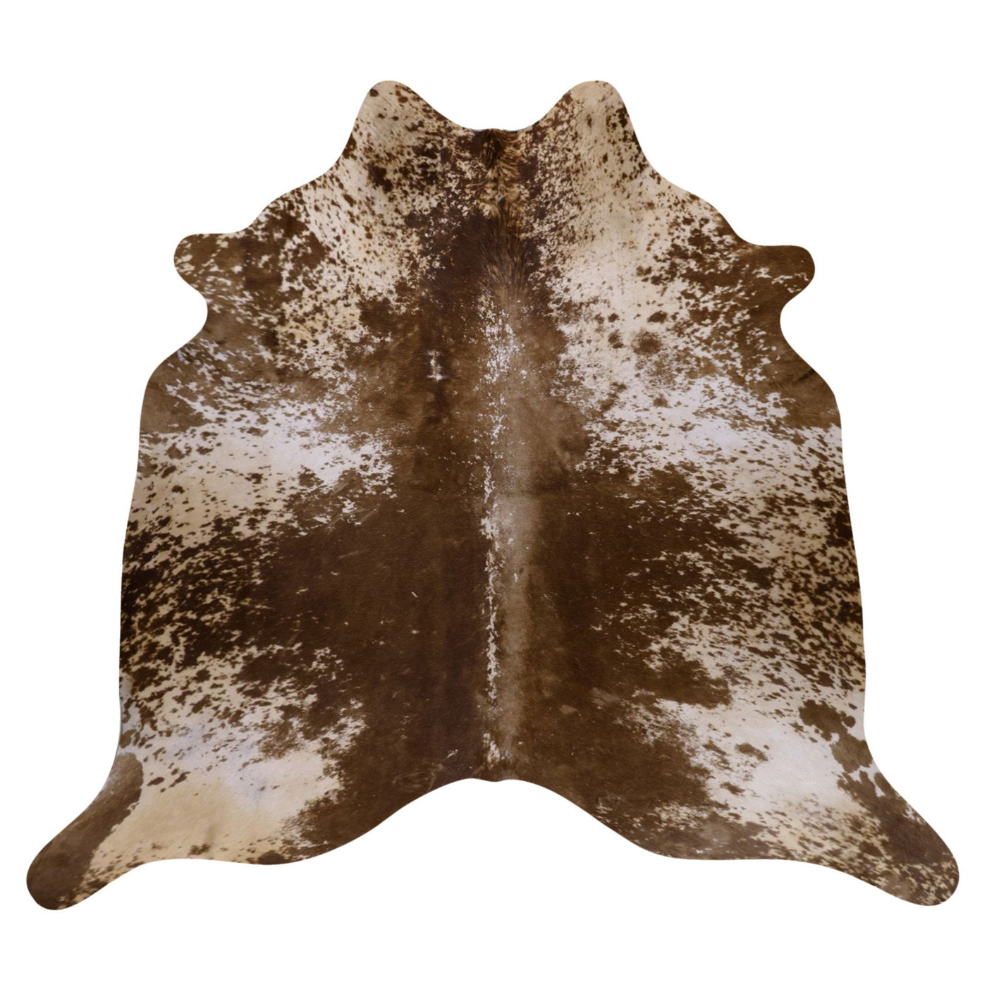 Natural Brazilian Cowhide Rug -  Mocha & Beige