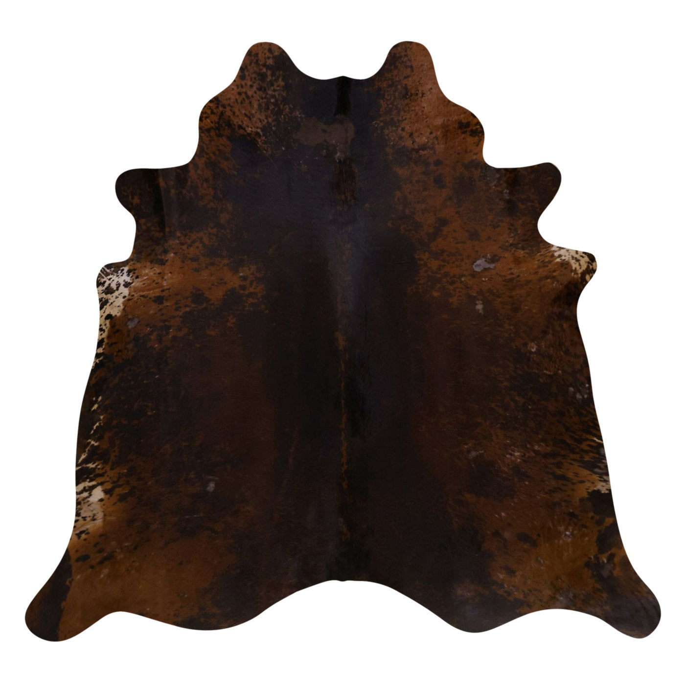 Natural Brazilian Cowhide Rug -  Mocha & Chocolate