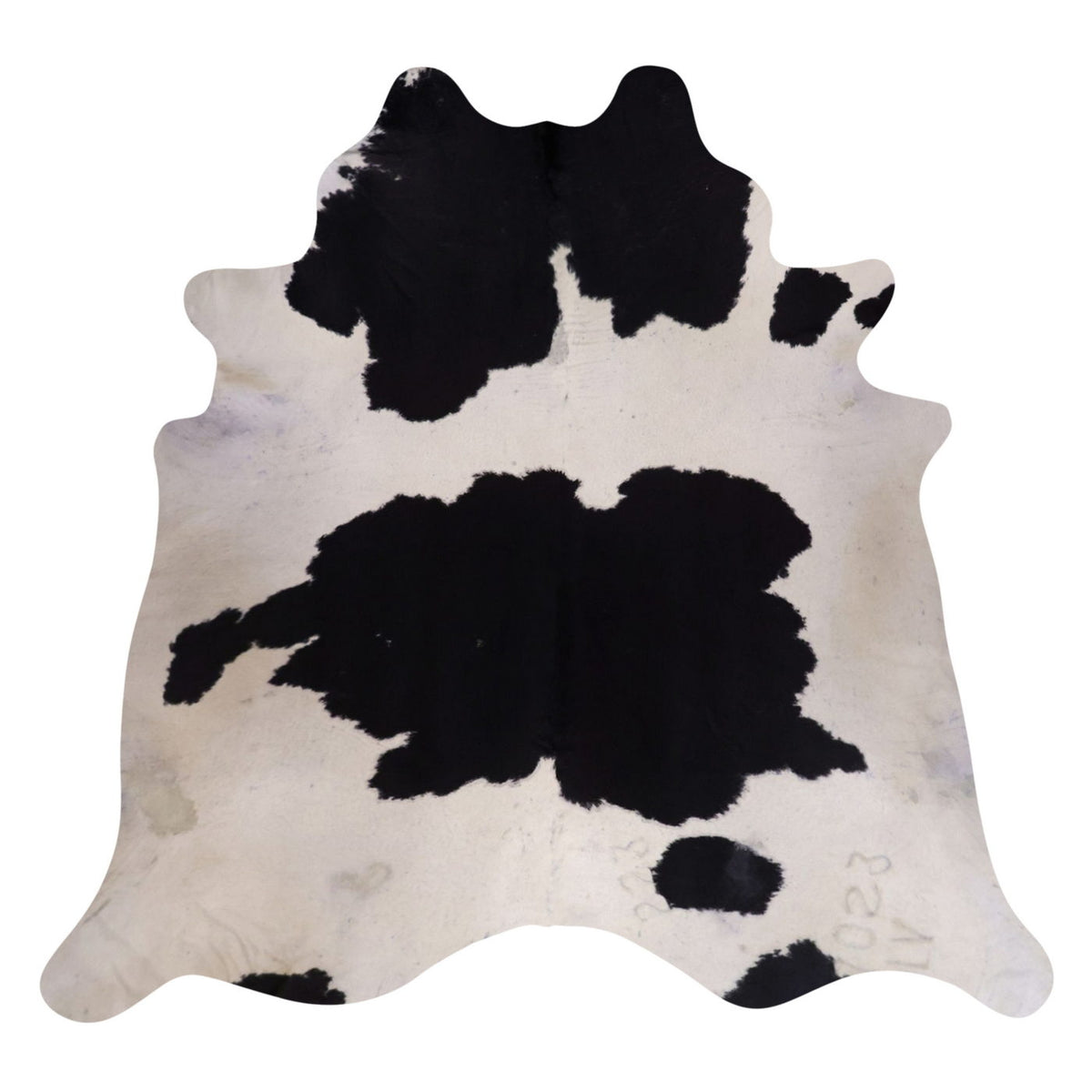 Natural Brazilian Cowhide Rug -  Ivory & Espresso