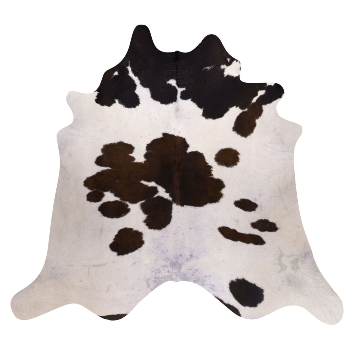Natural Brazilian Cowhide Rug -  Ivory & Chocolate