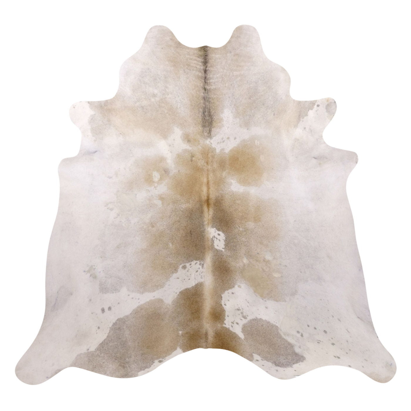 Natural Brazilian Cowhide Rug -  Ivory & Caramel