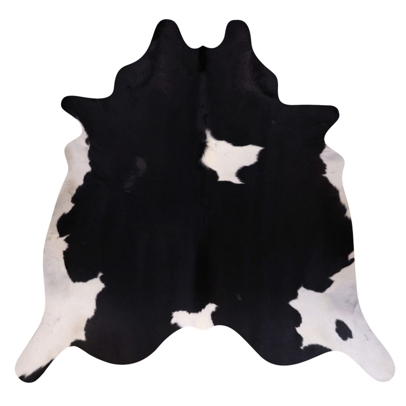 Natural Brazilian Cowhide Rug -  Espresso & Ivory