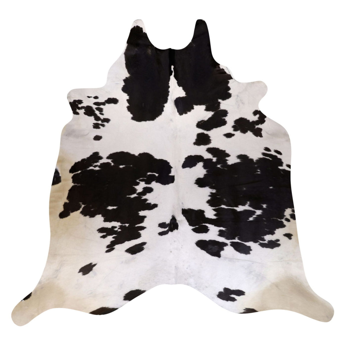 Natural Brazilian Cowhide Rug -  Ivory & Espresso