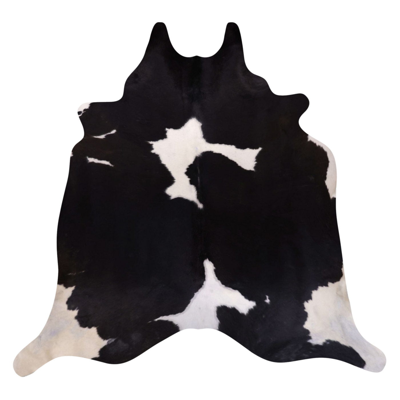 Natural Brazilian Cowhide Rug -  Espresso & Ivory