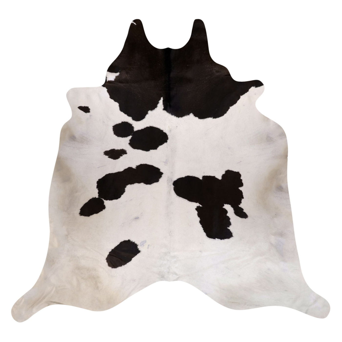 Natural Brazilian Cowhide Rug -  Ivory & Espresso
