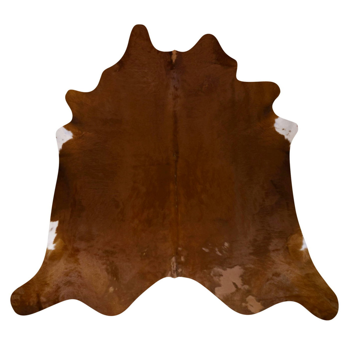 Natural Brazilian Cowhide Rug -  Mocha & Ivory