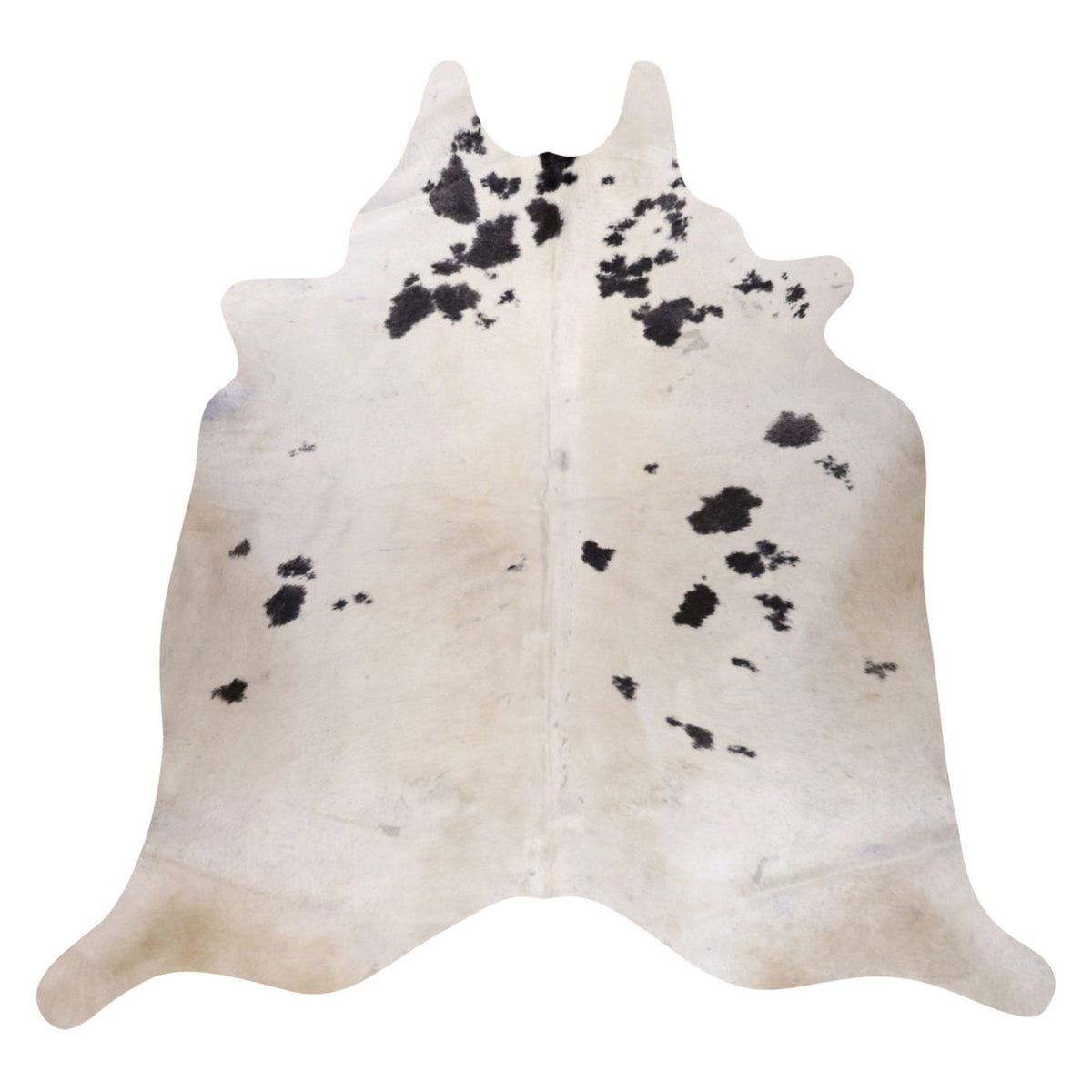 Natural Brazilian Cowhide Rug -  Ivory & Espresso