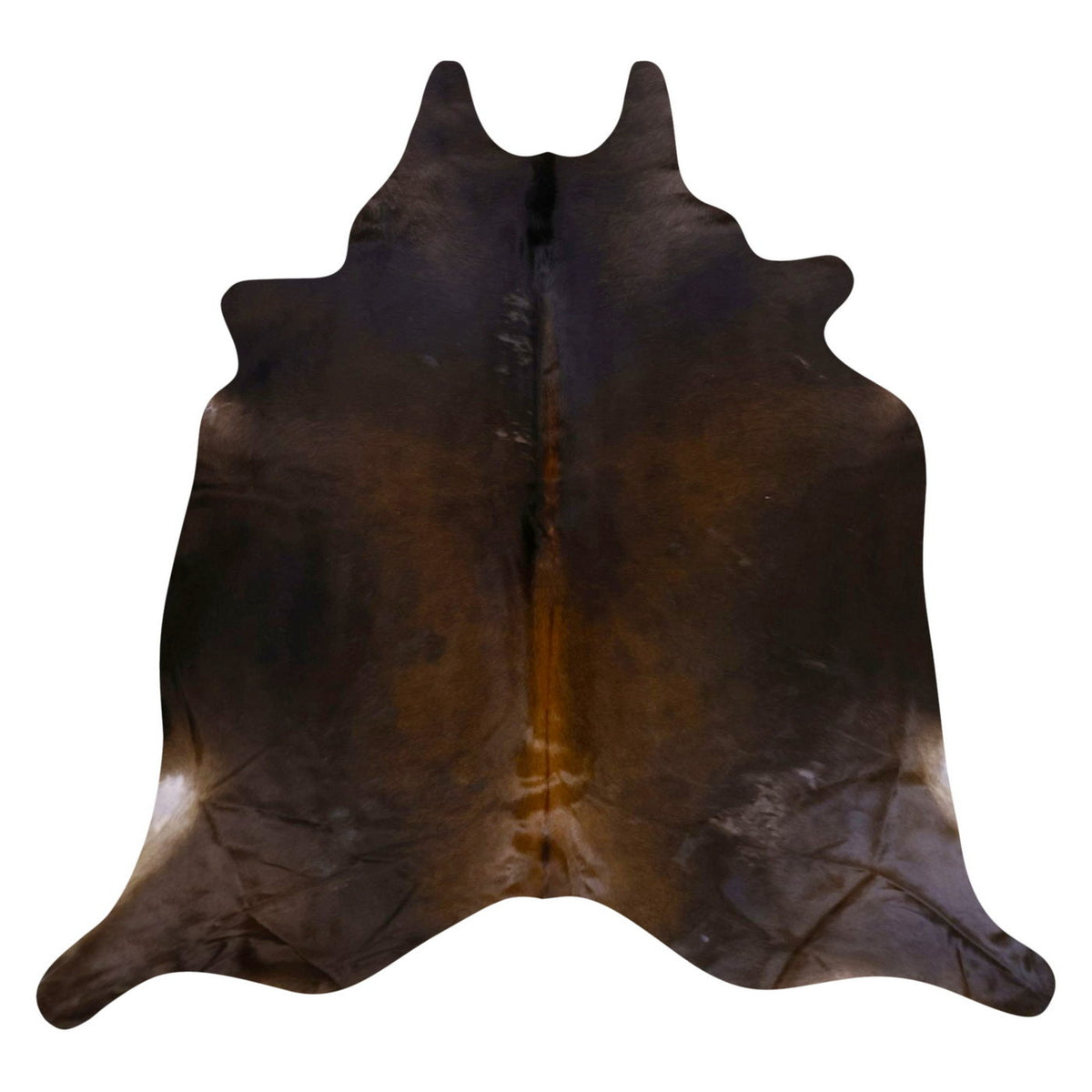 Natural Brazilian Cowhide Rug -  Espresso & Caramel