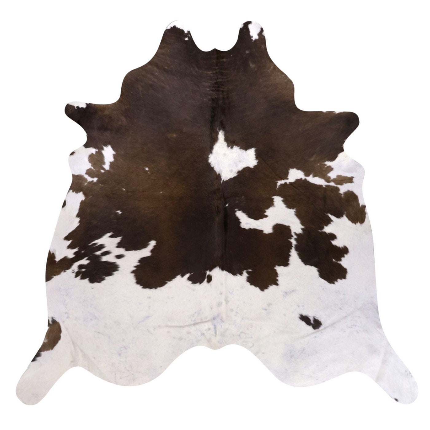 Natural Brazilian Cowhide Rug -  Espresso & Ivory