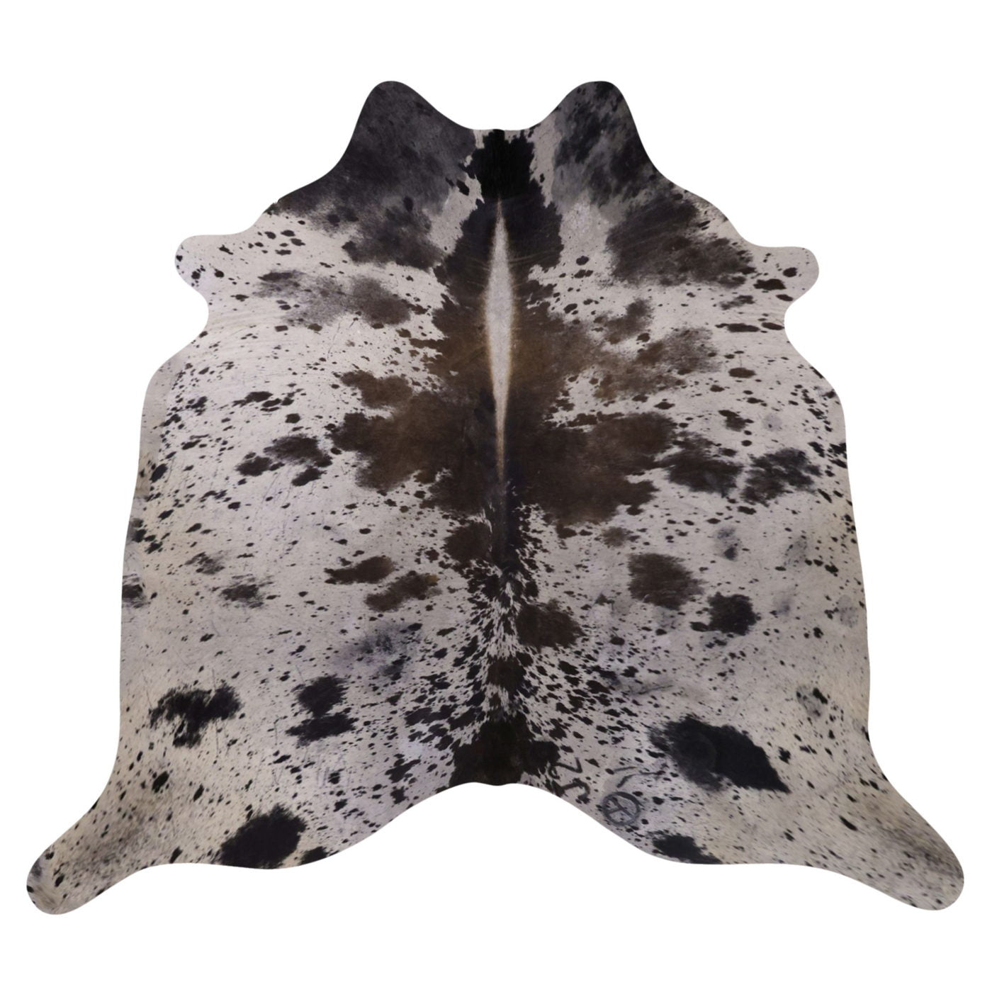 Natural Brazilian Cowhide Rug -  Ivory & Espresso