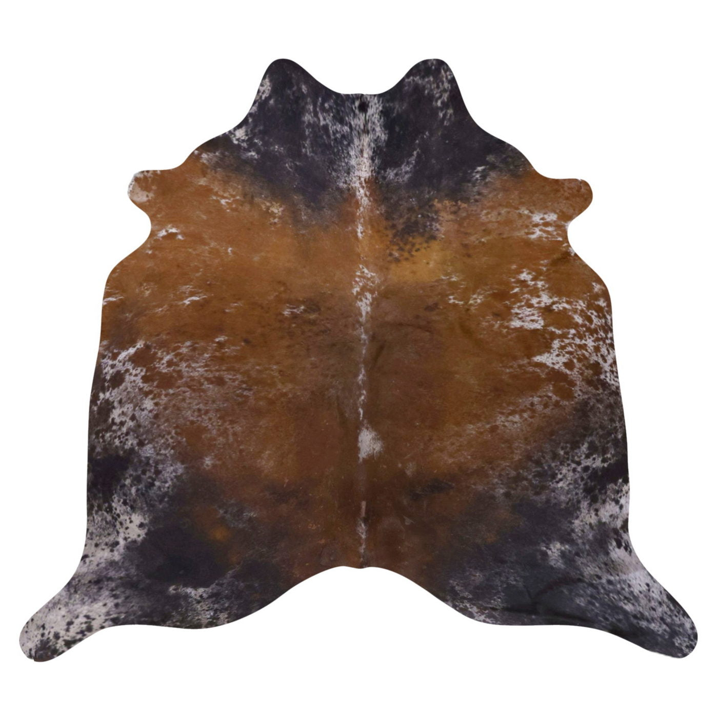 Natural Brazilian Cowhide Rug -  Espresso, Chocolate & Ivory