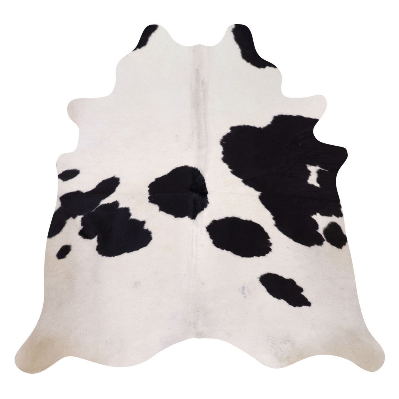 Natural Brazilian Cowhide Rug -  Ivory & Espresso