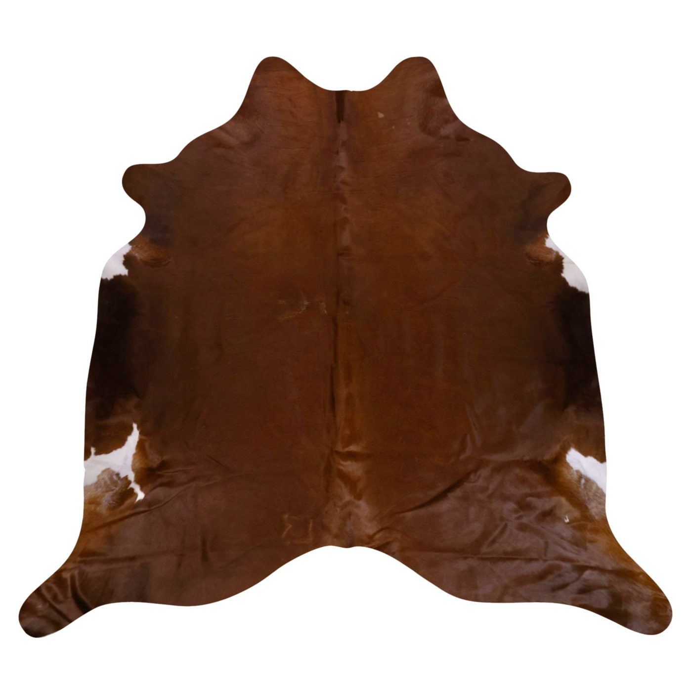 Natural Brazilian Cowhide Rug -  Mocha & Ivory