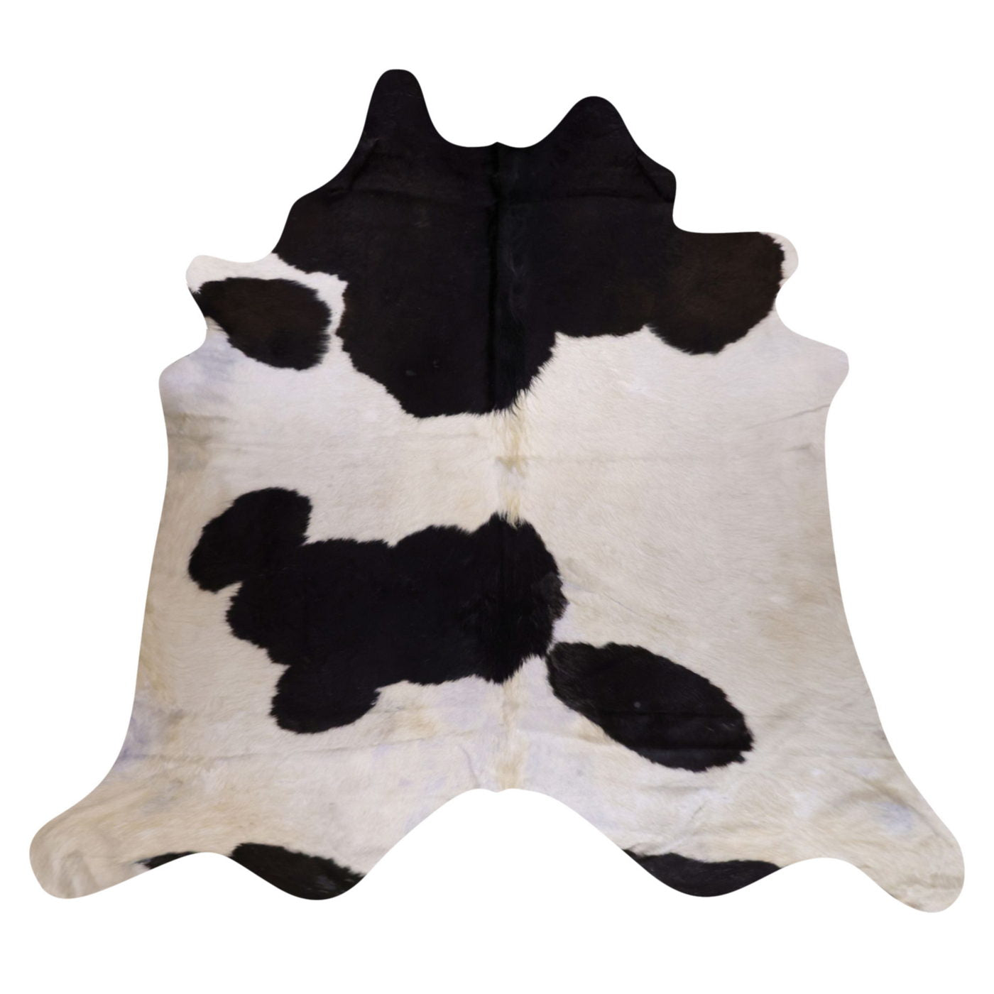 Natural Brazilian Cowhide Rug -  Espresso & Ivory