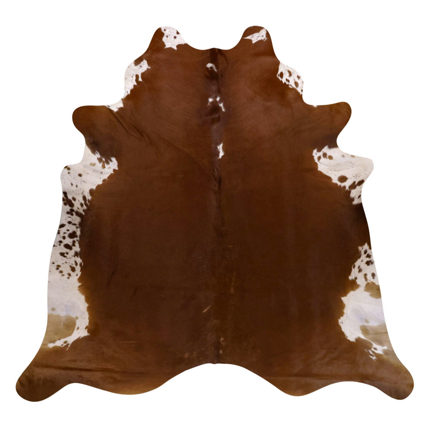 Natural Brazilian Cowhide Rug -  Mocha & Ivory