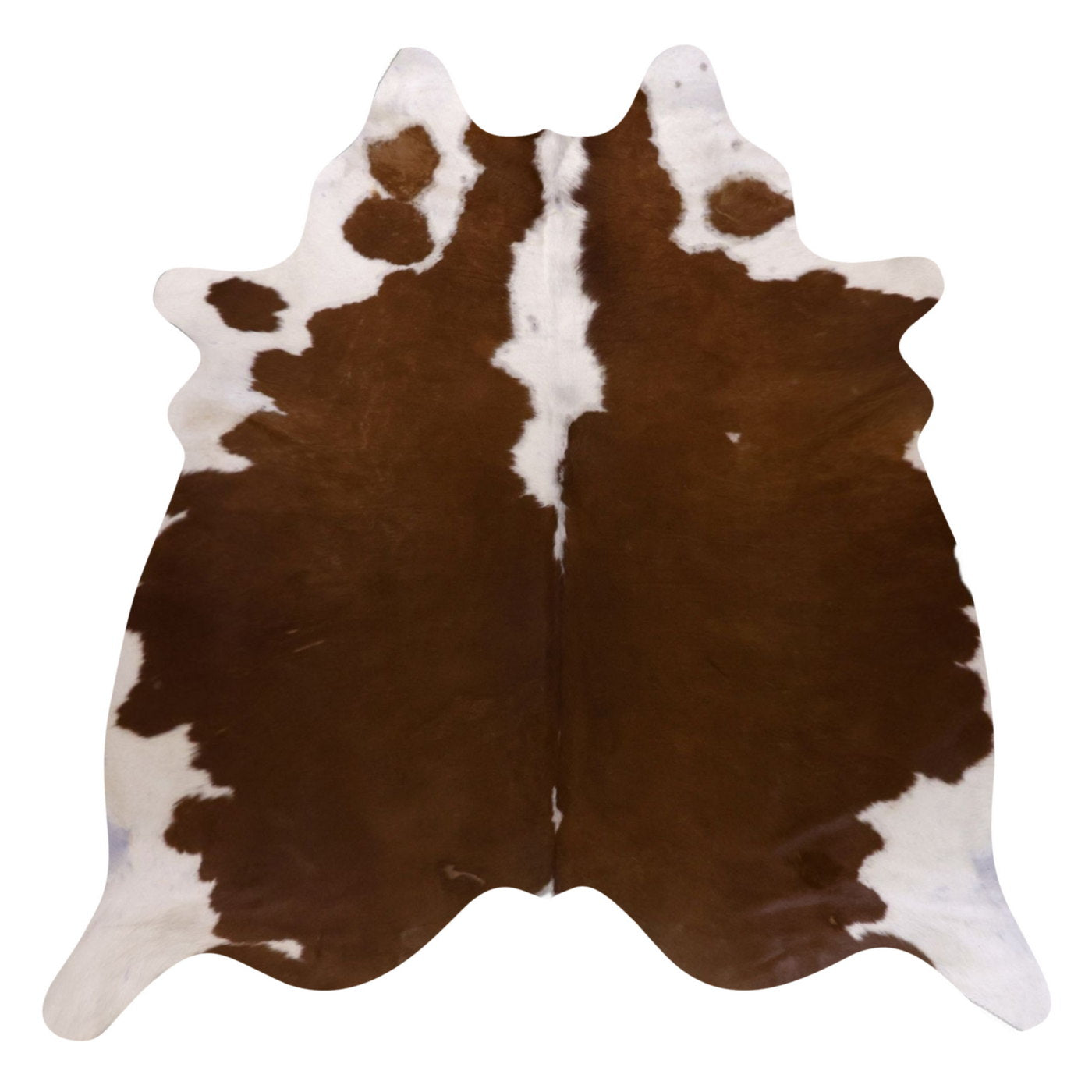 Natural Brazilian Cowhide Rug -  Mocha & Ivory