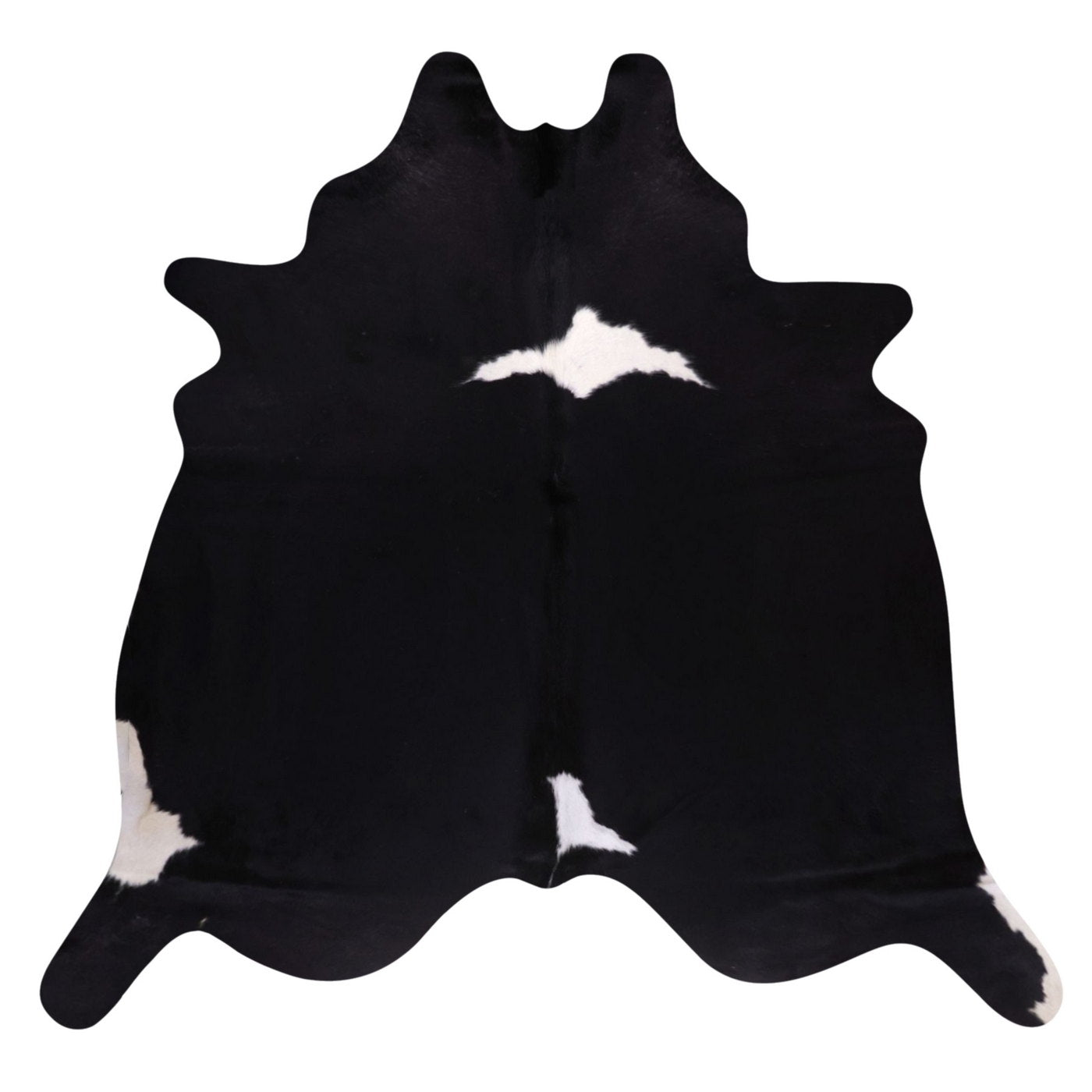 Natural Brazilian Cowhide Rug -  Espresso & Ivory