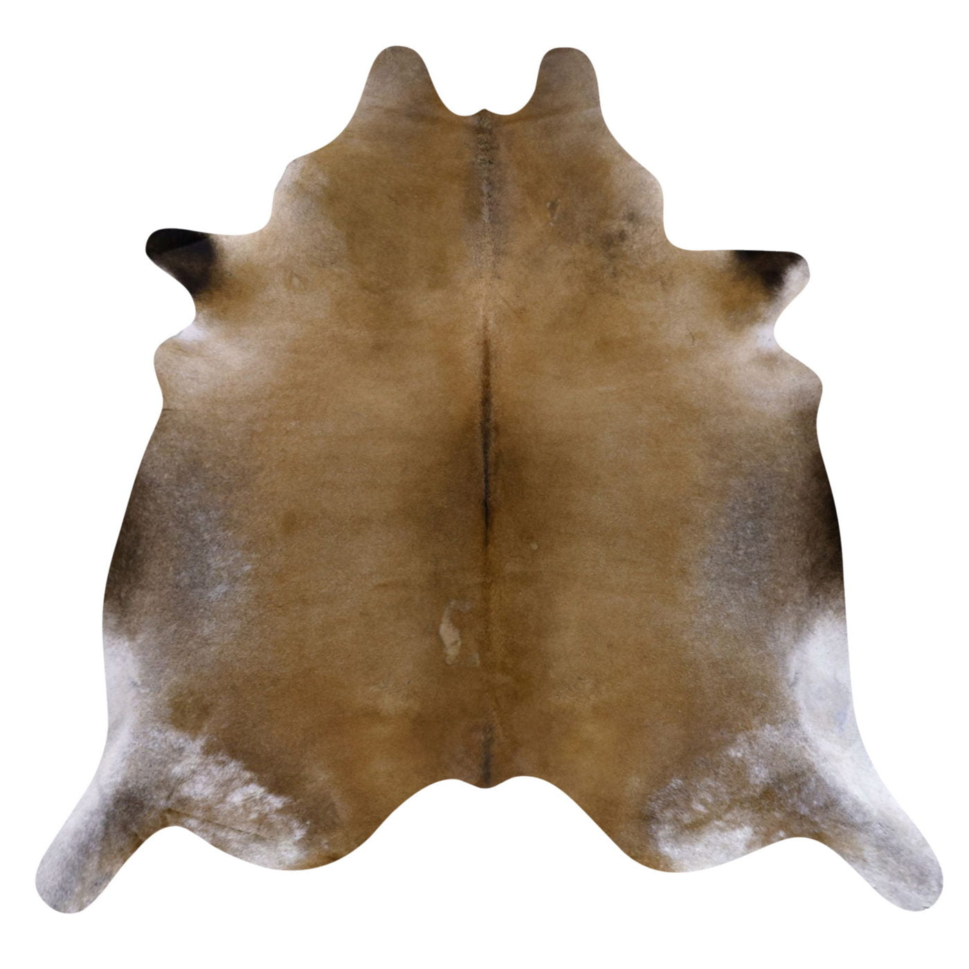 Natural Brazilian Cowhide Rug -  Caramel & Taupe