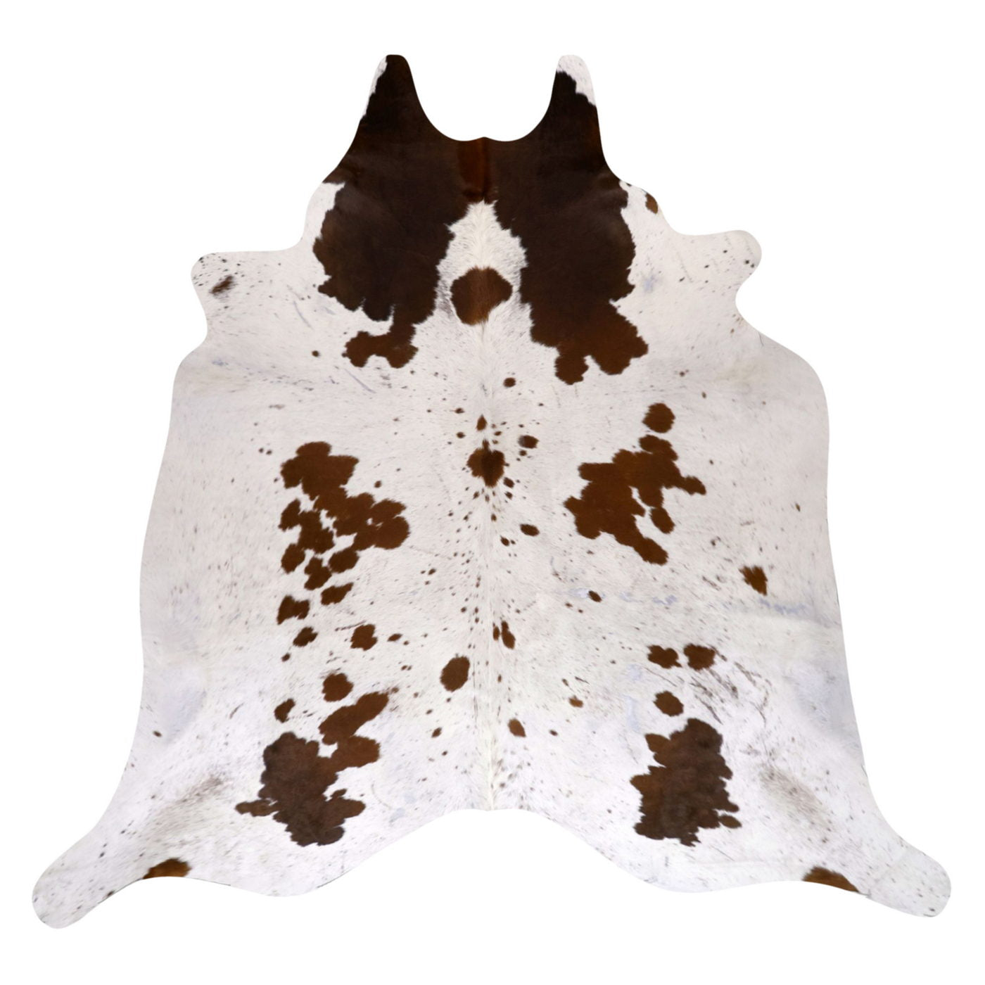 Natural Brazilian Cowhide Rug -  Espresso & Ivory