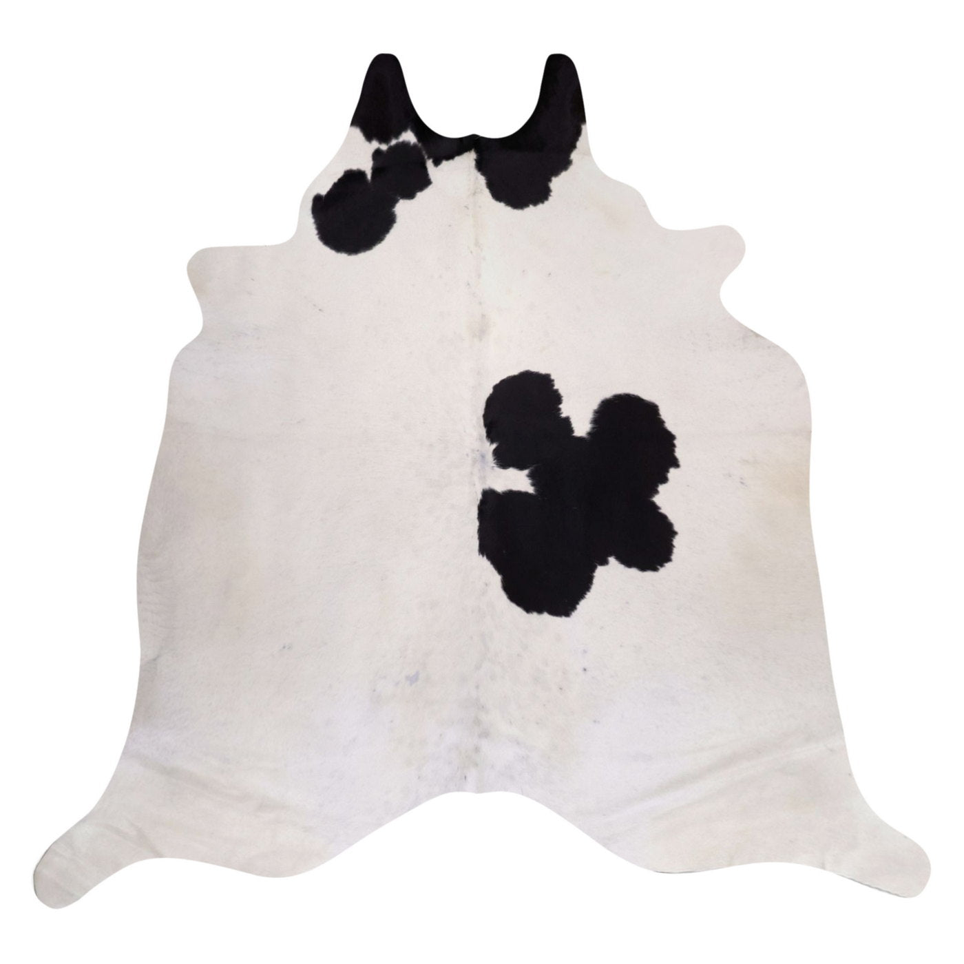 Natural Brazilian Cowhide Rug -  Ivory & Espresso