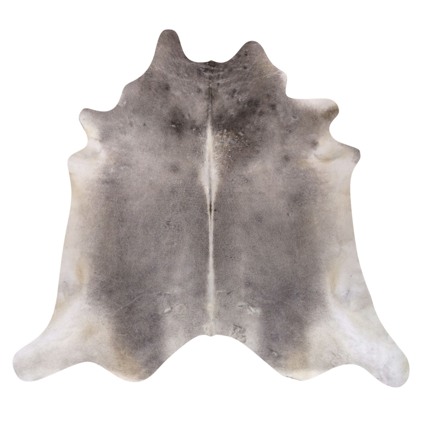 Natural Brazilian Cowhide Rug -  Ivory & Grey