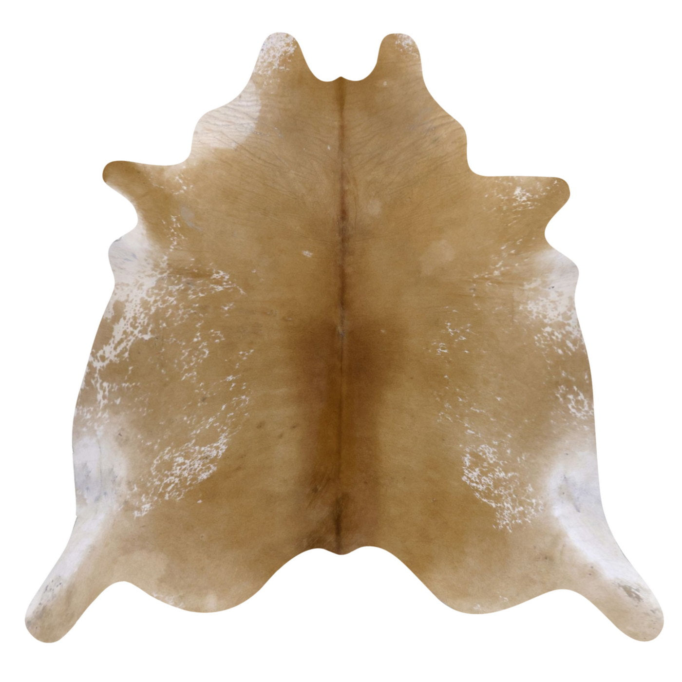 Natural Brazilian Cowhide Rug -  Caramel & Ivory