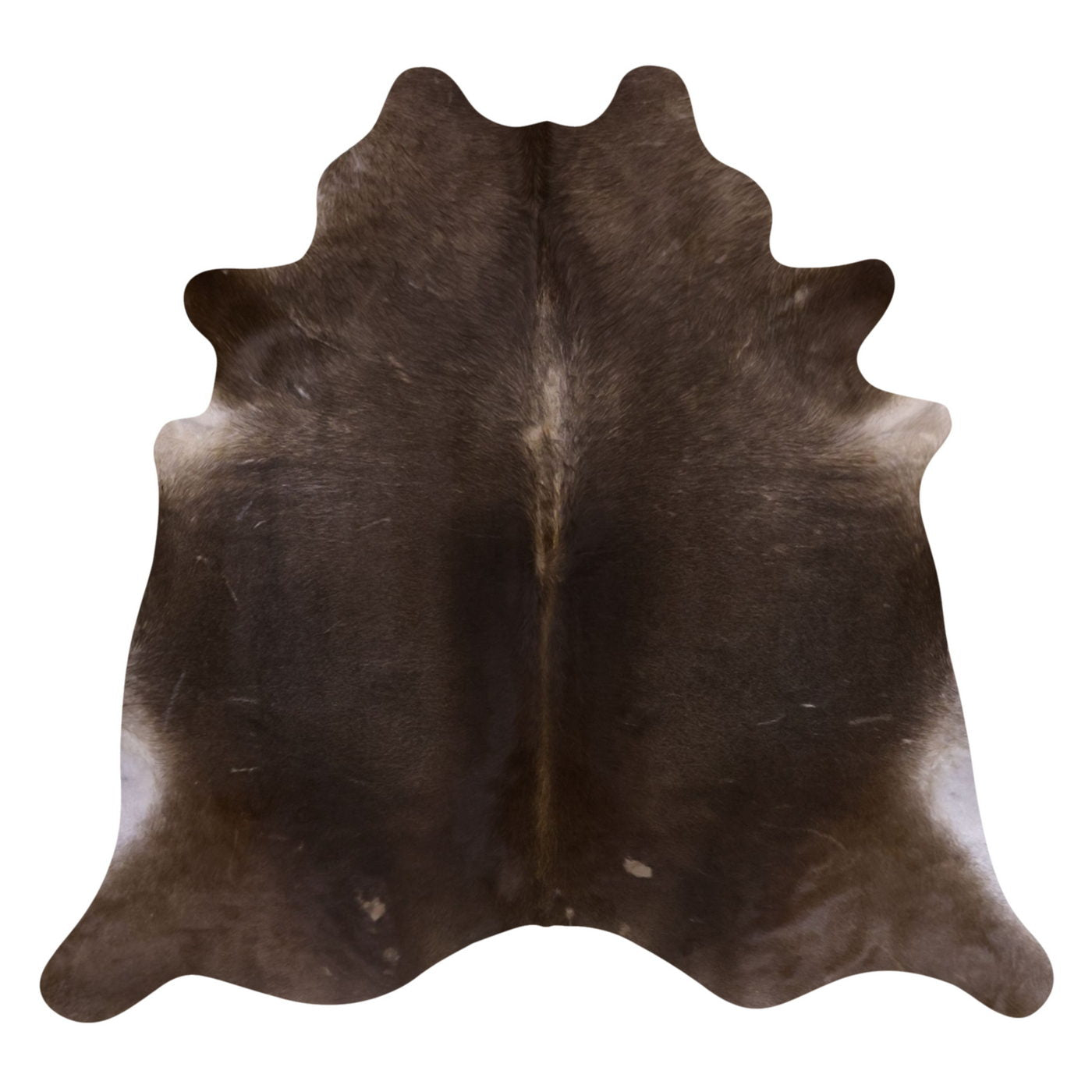 Natural Brazilian Cowhide Rug -  Espresso & Beige