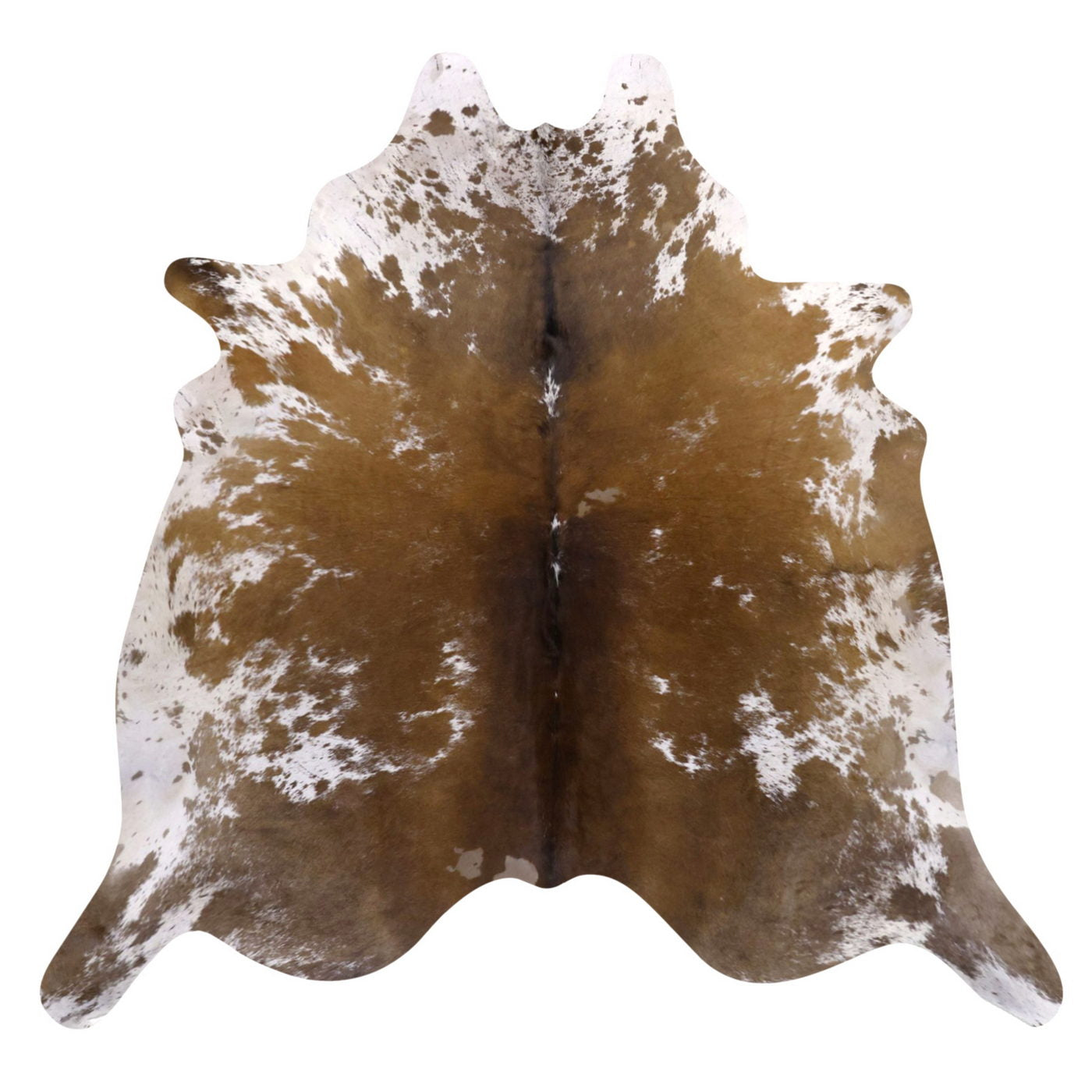 Natural Brazilian Cowhide Rug -  Mocha & Ivory